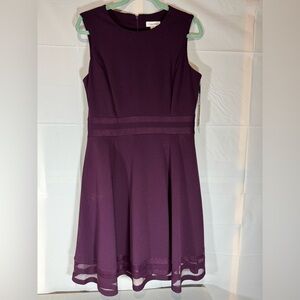 Elegant Women’s Calvin Klein Purple Sleeveless Dress Size 12 New with Tags